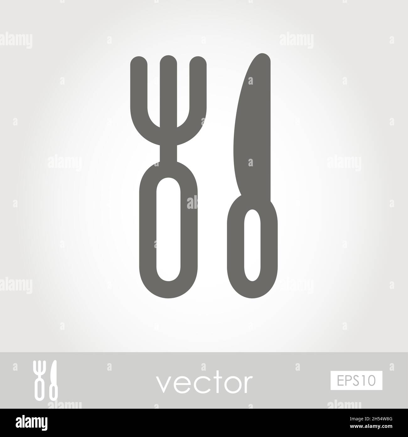 Fork vector vectors Black and White Stock Photos & Images - Alamy