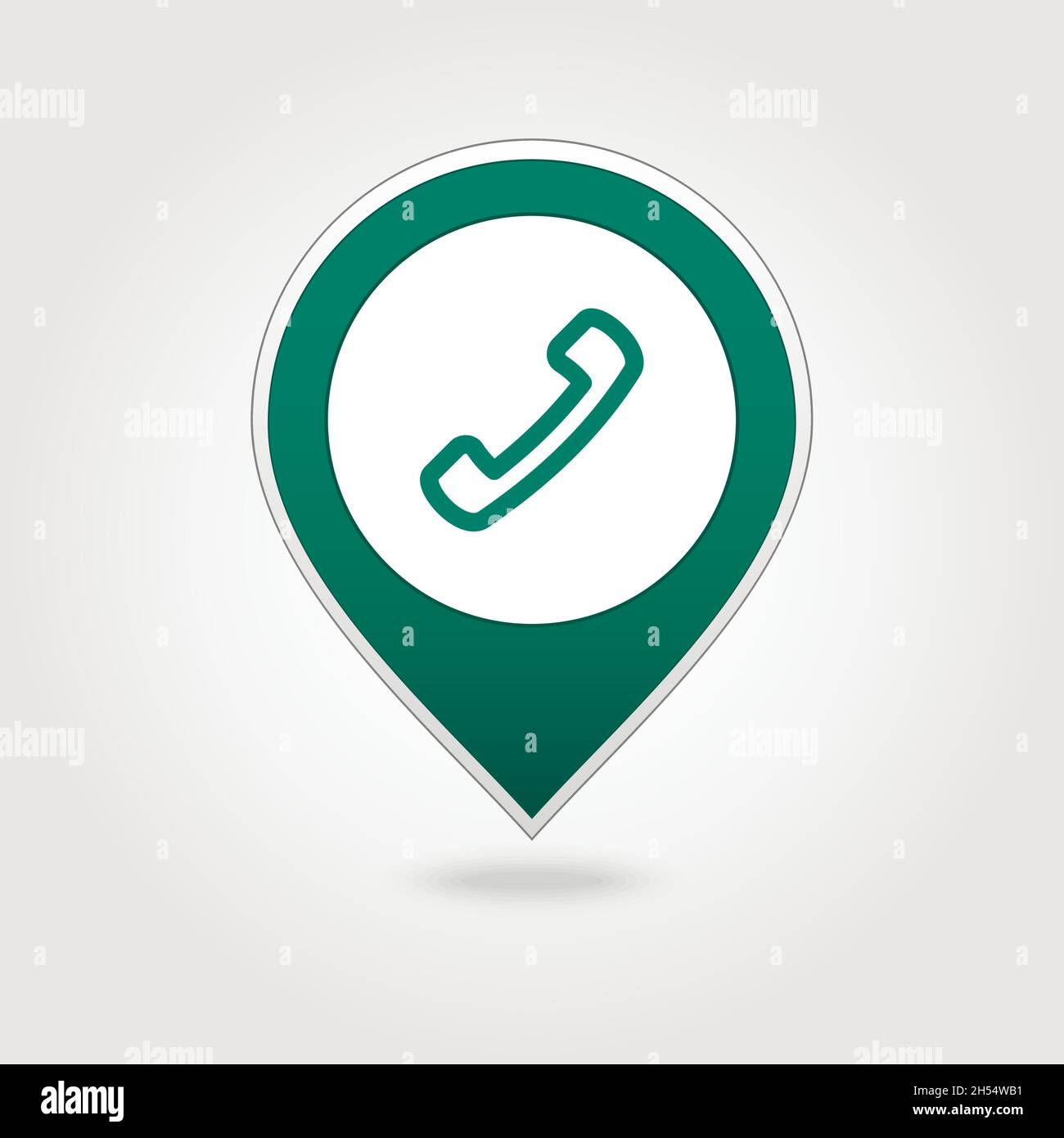 Telephone Handset map pin icon, map pointer, vector illustration eps 10 ...