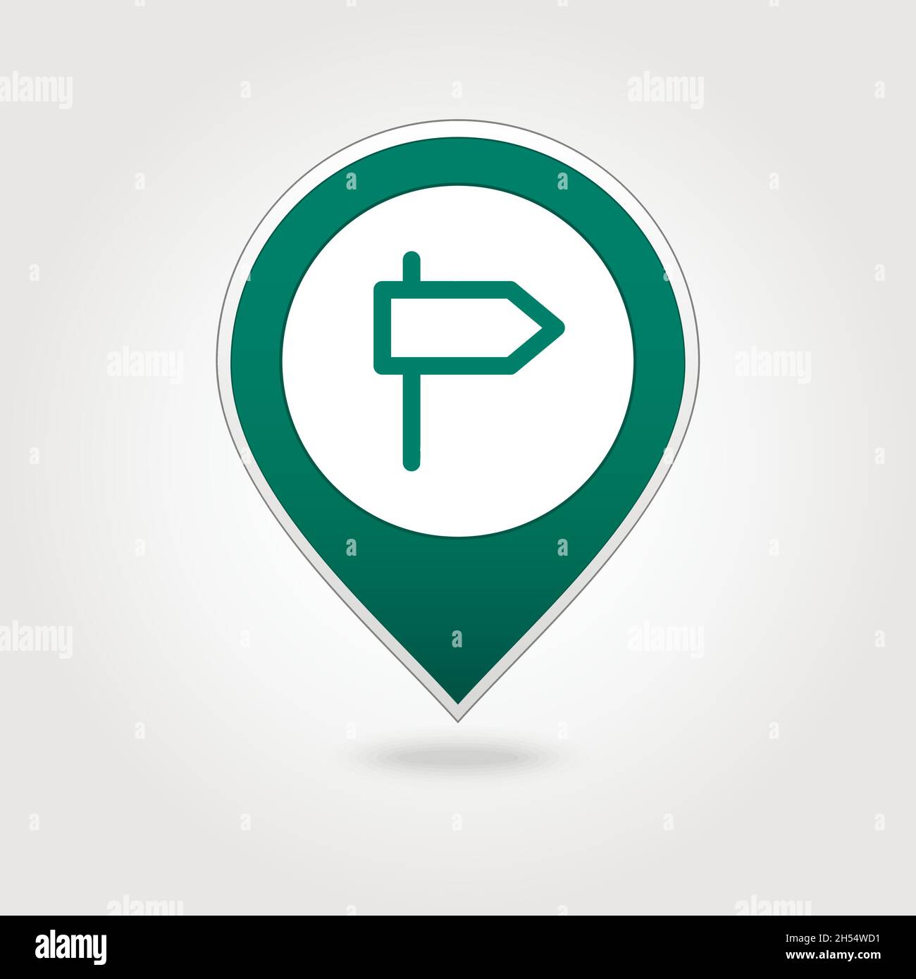 Road Signpost map pin icon, map pointer, vector illustration eps 10 ...