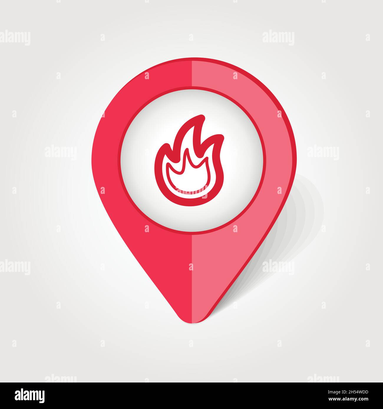 Fire map pin icon, map pointer, vector illustration eps 10 Stock Vector ...