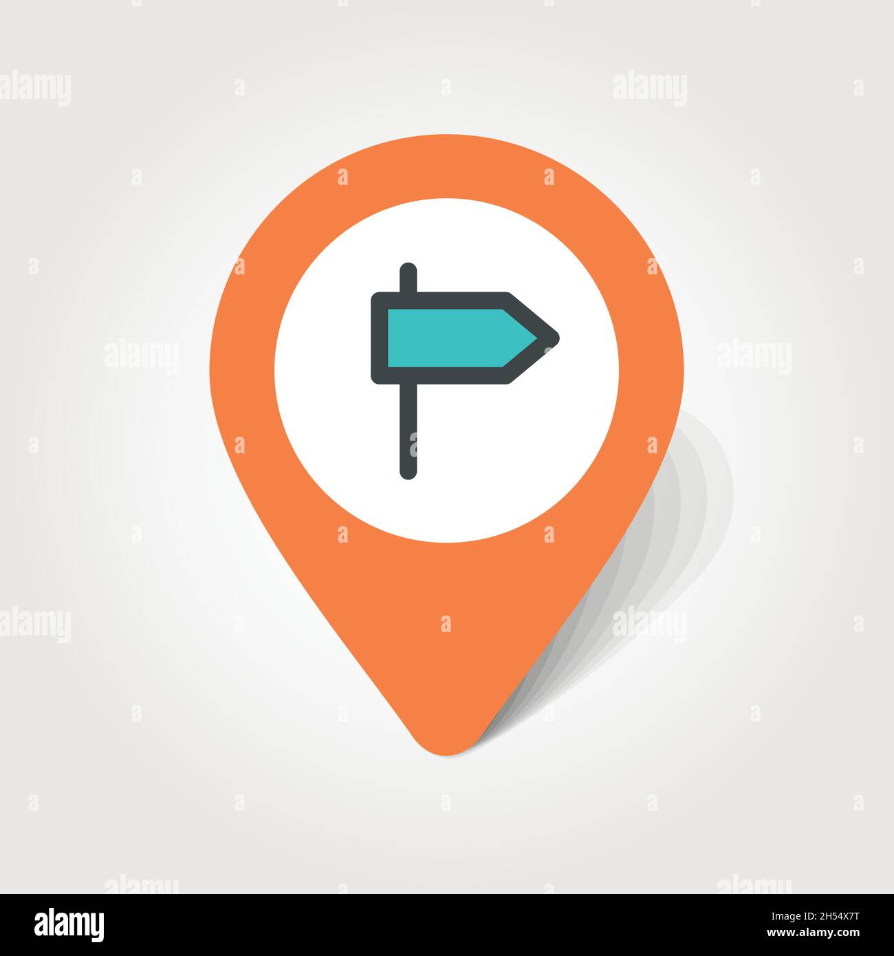 Road Signpost map pin icon, map pointer, vector illustration eps 10 ...