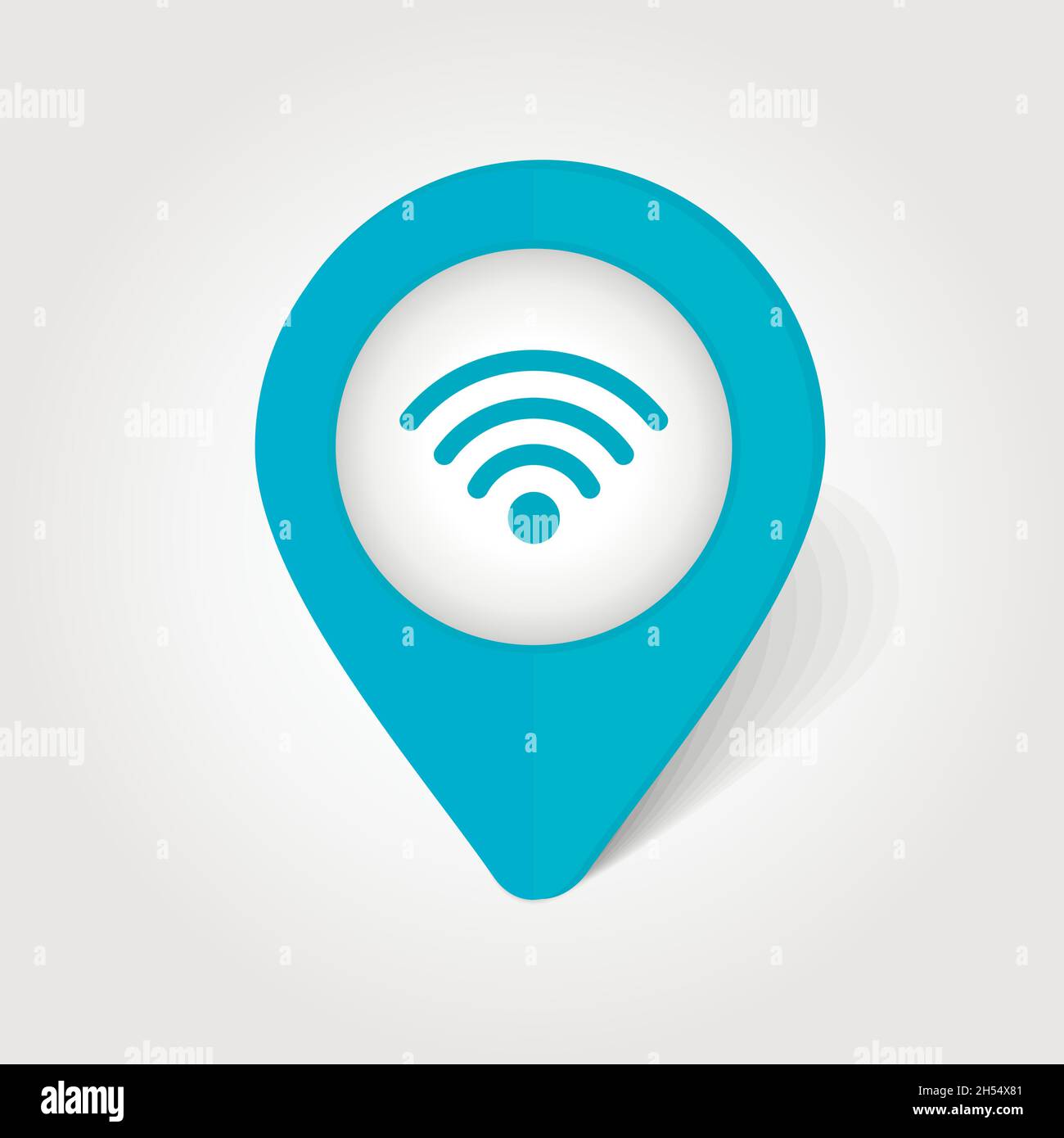 Wi-Fi map pin icon, map pointer, vector illustration eps 10 Stock Vector