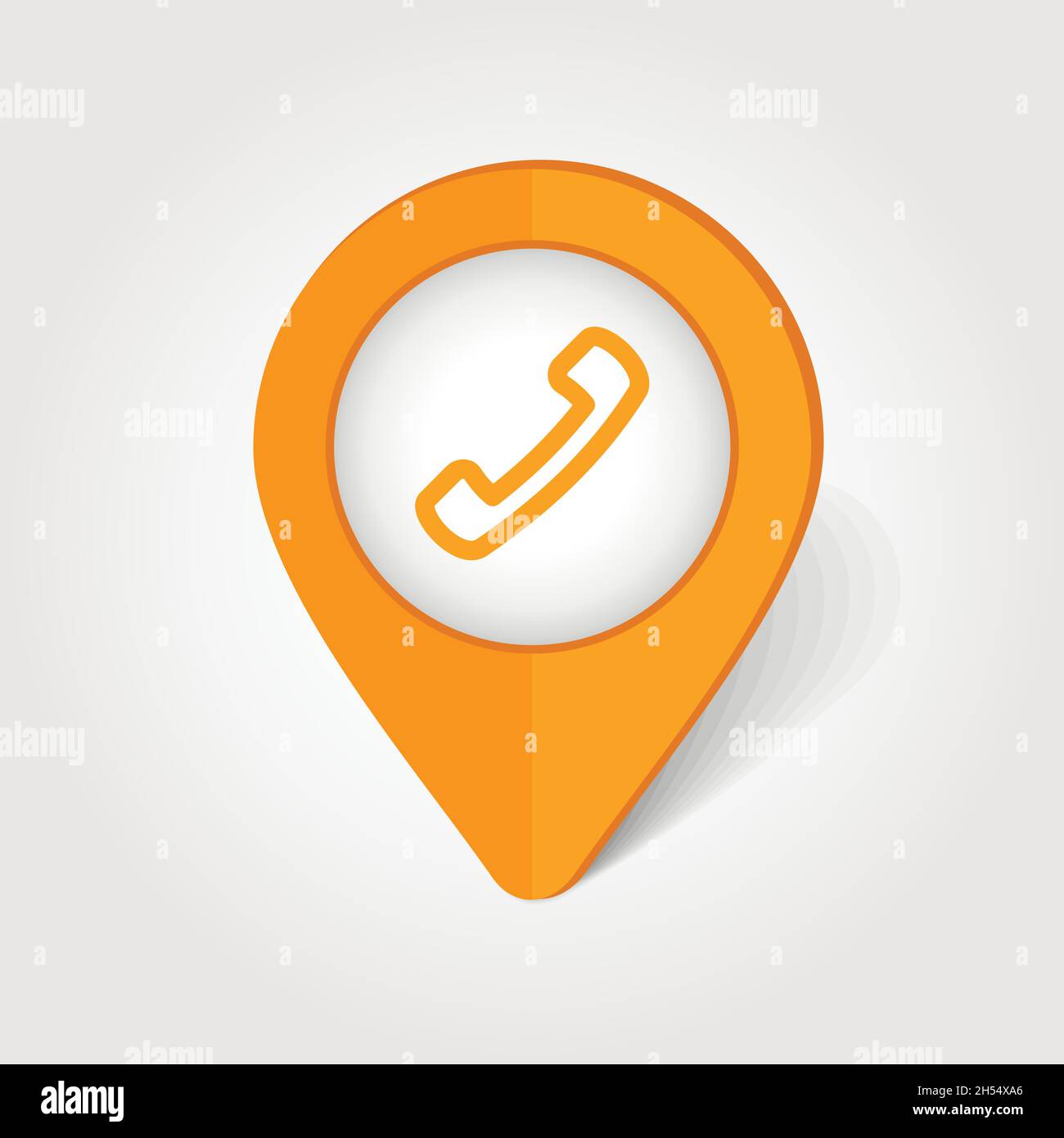 Telephone Handset map pin icon, map pointer, vector illustration eps 10 ...