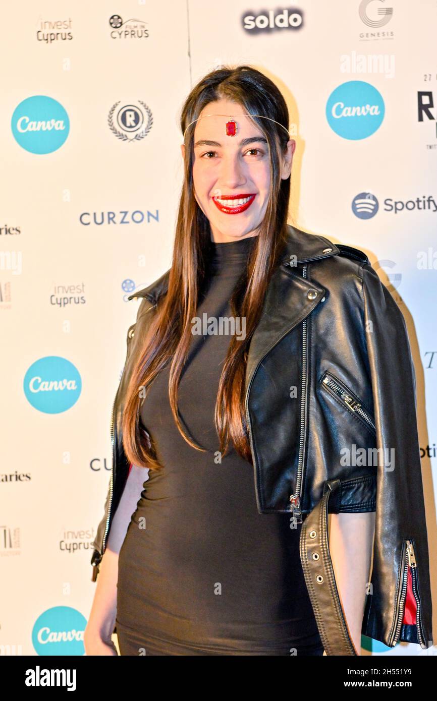 Derya Arsevi Ozkurt is a Flimmaker attended Father of Flies - World Premiere at Curzon Hoxton, 2021-11-06, London, UK. Credit: Picture Capital/Alamy Live News Stock Photo
