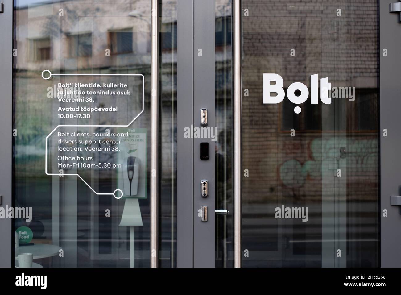 Bolt company head office. Bolt is transportation network, scooter