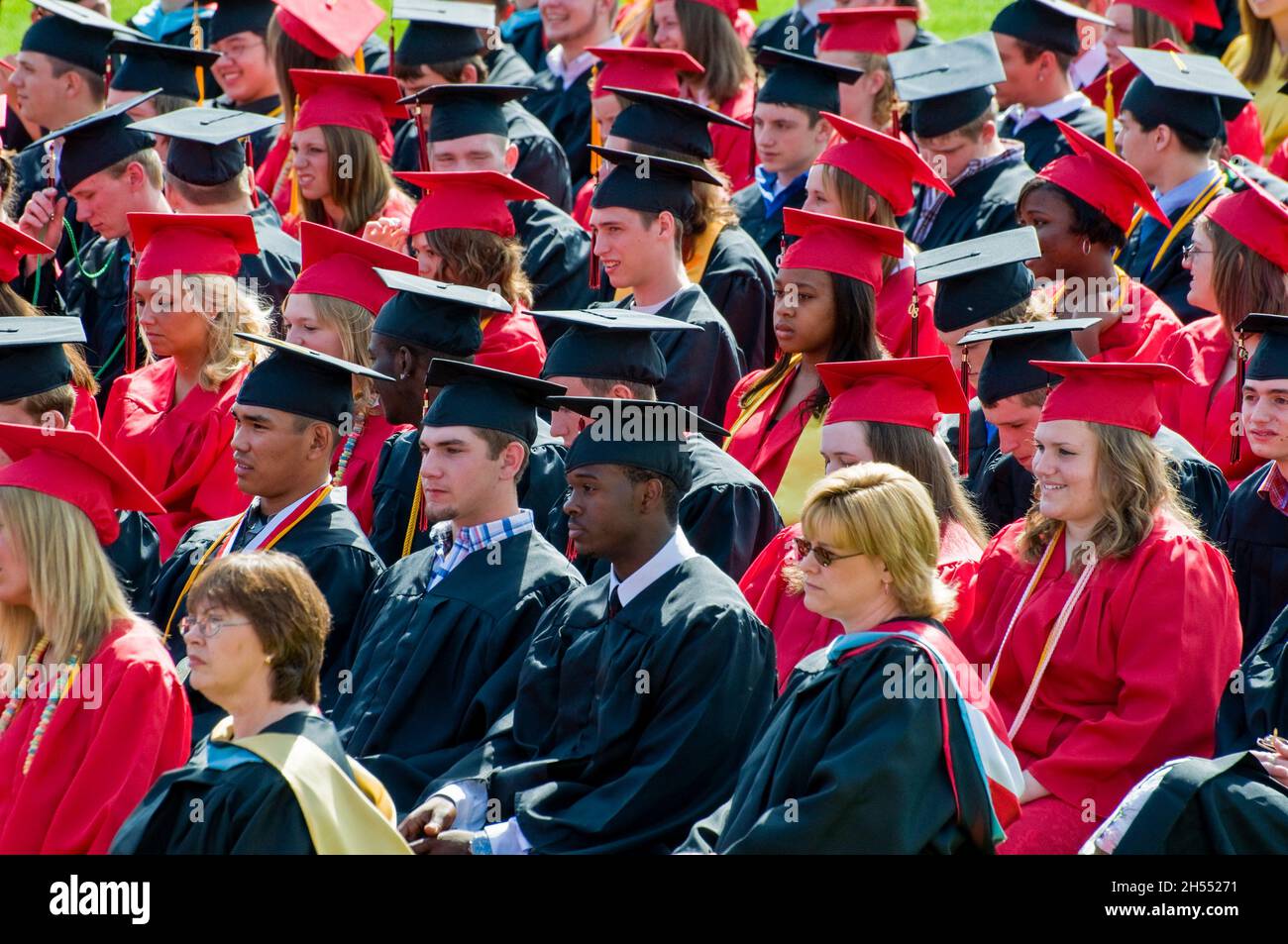 Lansing, Kansas. Lansing high school. Small town graduation class