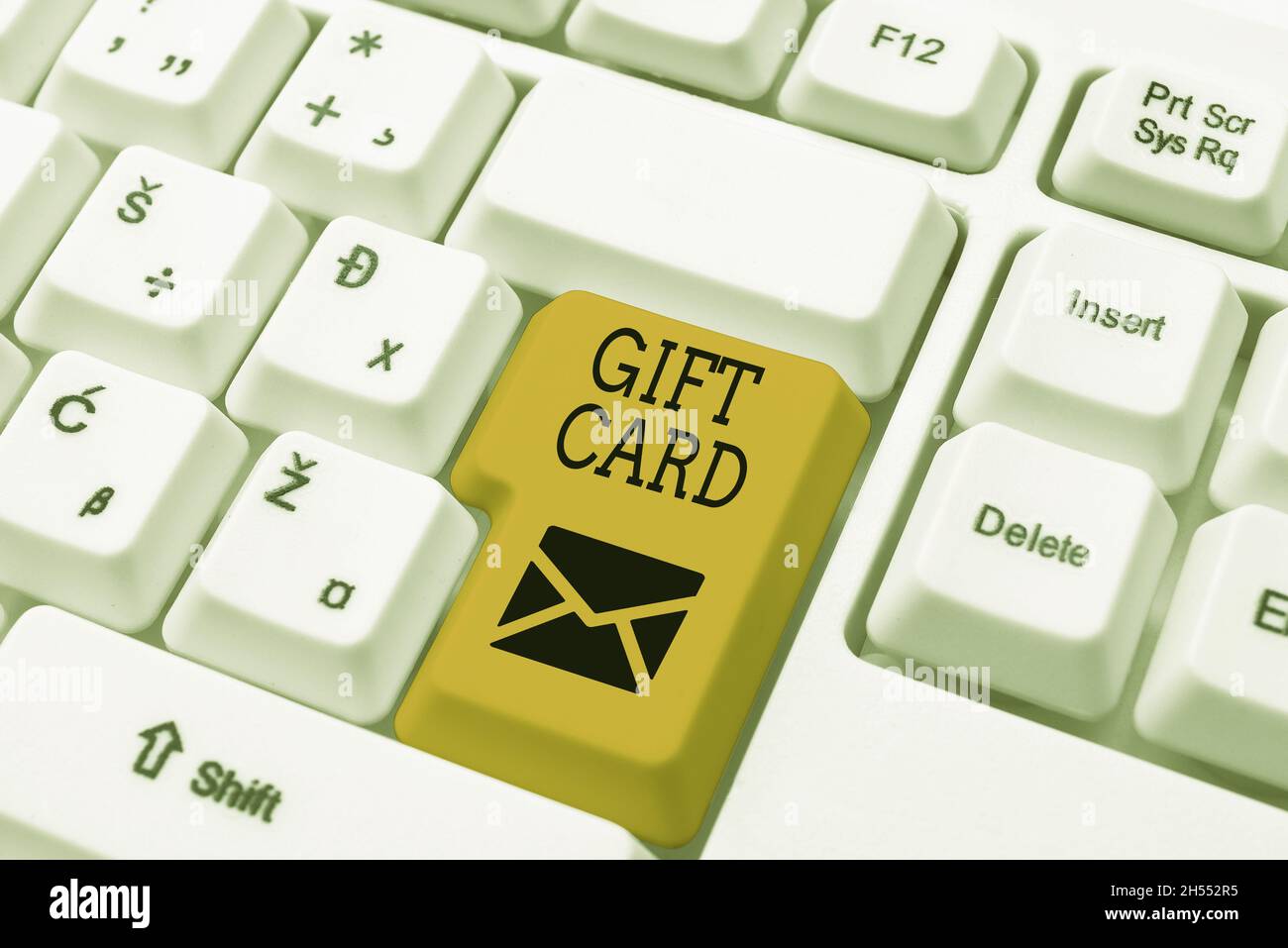 Sign displaying Gift Card. Word Written on A present usually made of paper that contains your message Typing Cooking Instructions And Ingredient Lists Stock Photo