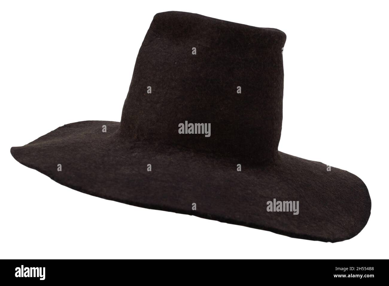 Retro vintage men's black hat isolated on white background Stock Photo ...