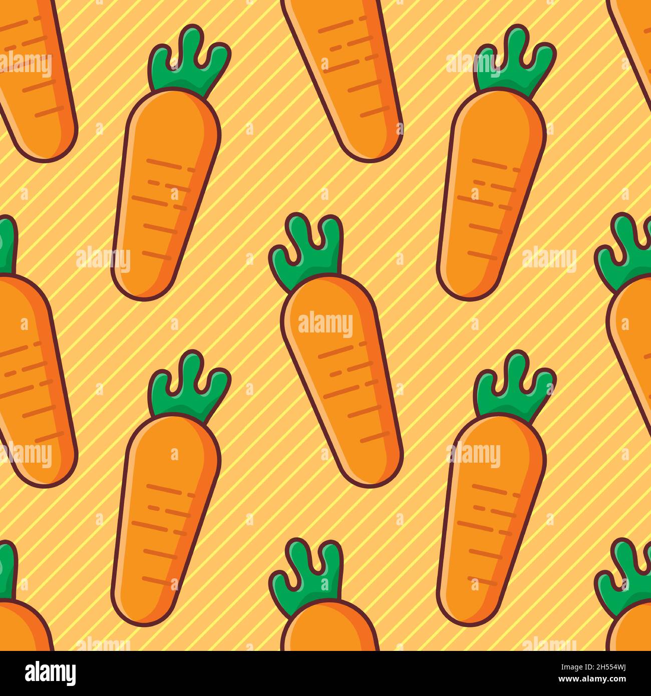 carrot seamless pattern vector illustration Stock Vector