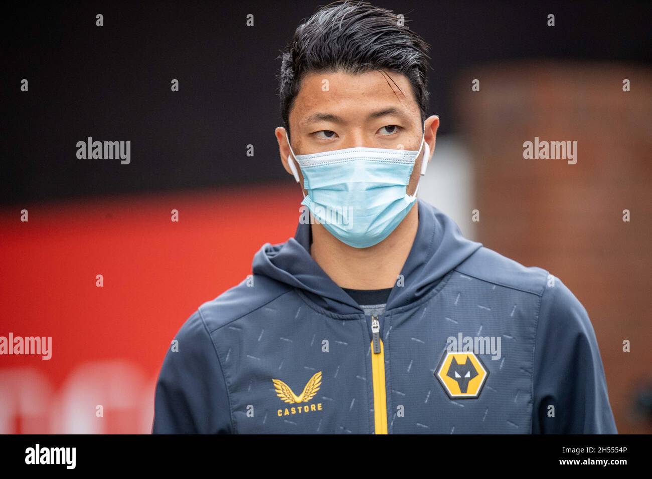 LONDON, ENGLAND - NOVEMBER 06: Hwang Hee-chan of Wolverhampton Wanderers looks on during the Premier League match between Crystal Palace  and  Wolverh Stock Photo