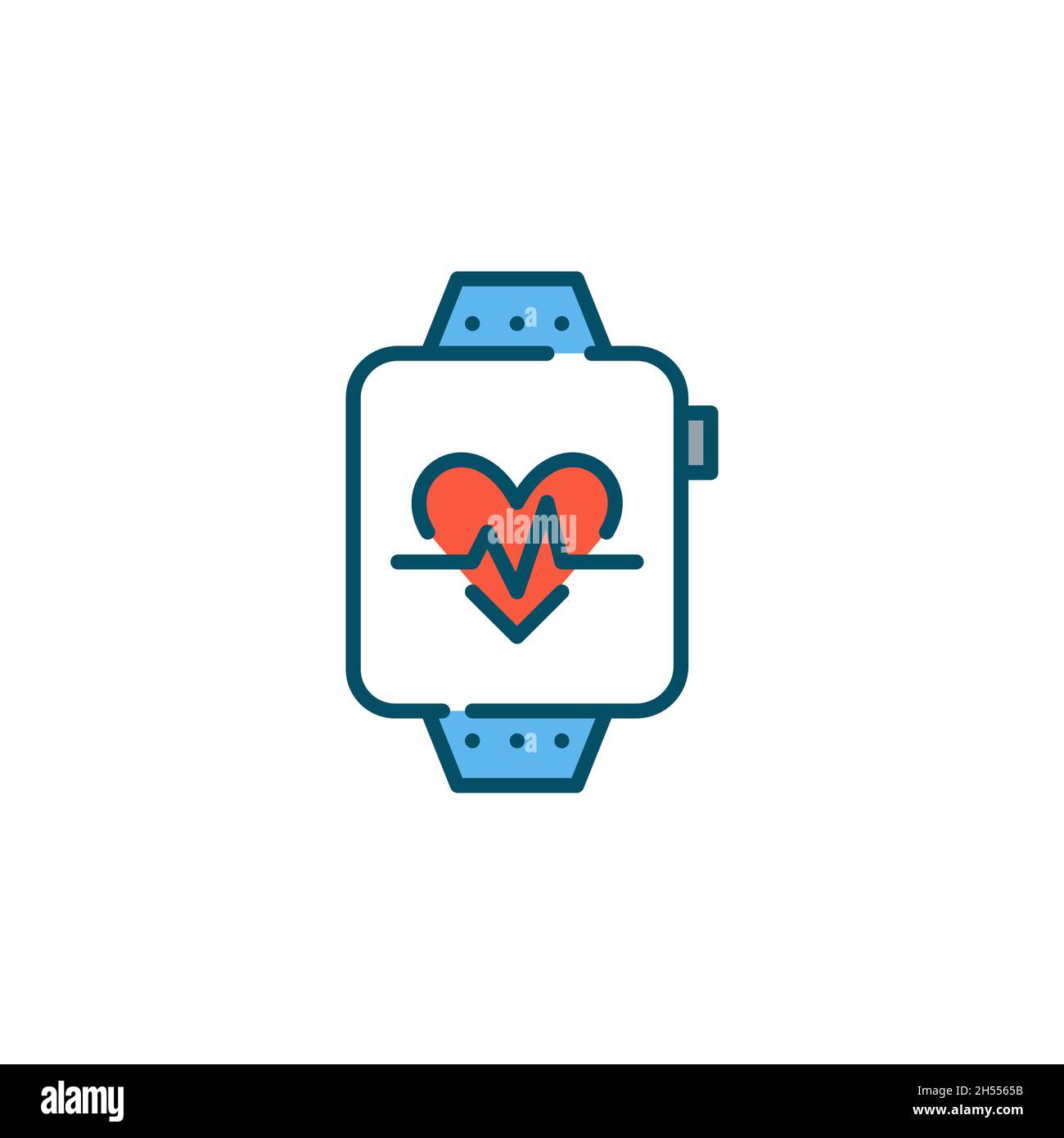 Fitness tracker app on a smart watch. Heart rate monitor. Healthy ...