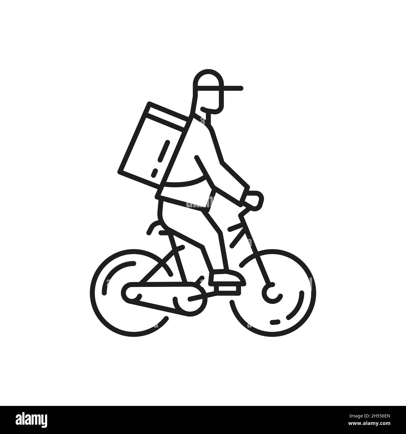 Bike courier package Black and White Stock Photos & Images - Alamy