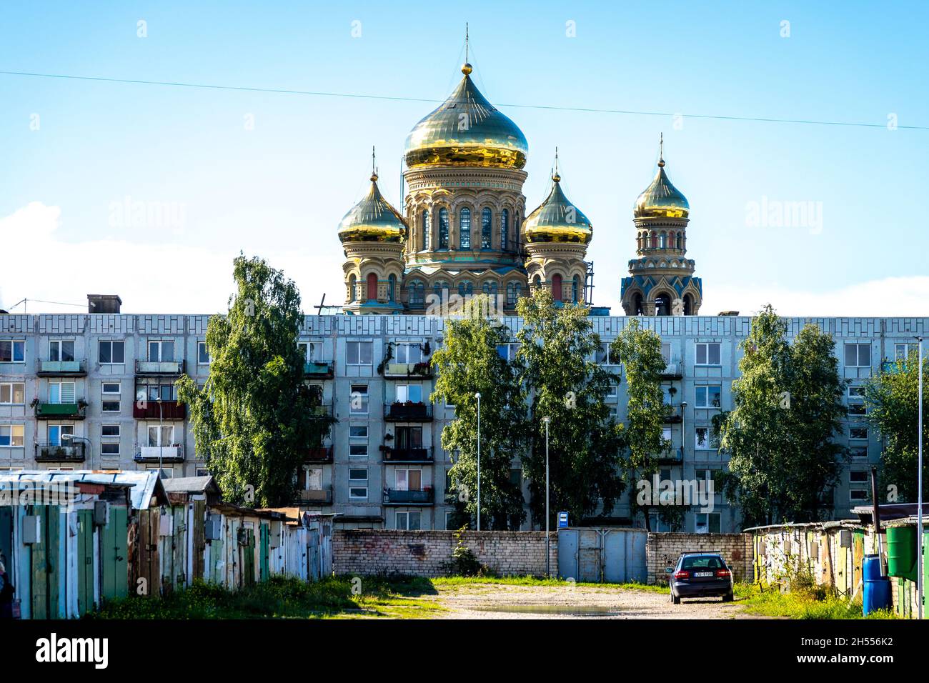 Liepaja church summer trip latvia Stock Photo