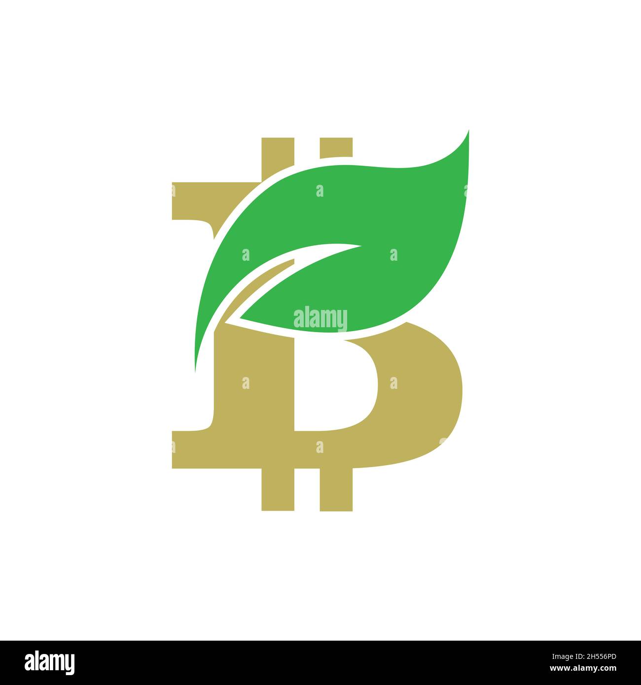 Vector illustration Bitcoin crypto currency logo design Stock Vector