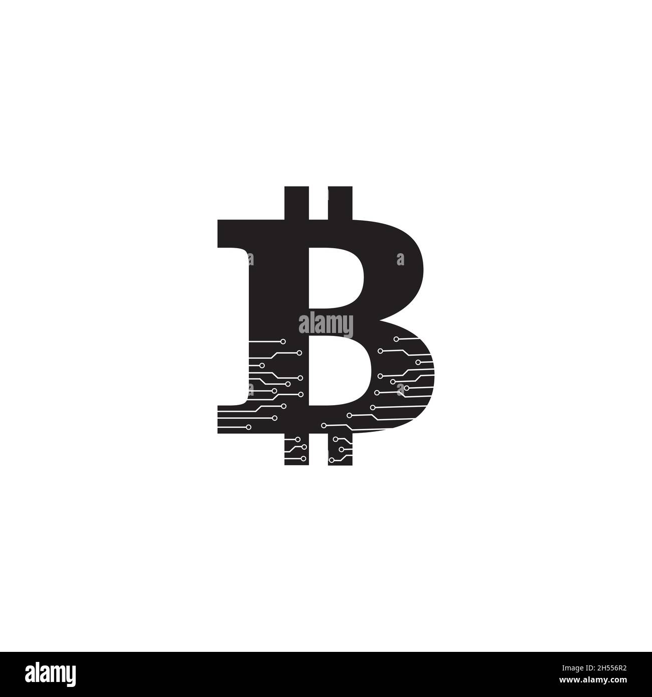 Vector illustration Bitcoin crypto currency logo design Stock Vector Image  & Art - Alamy