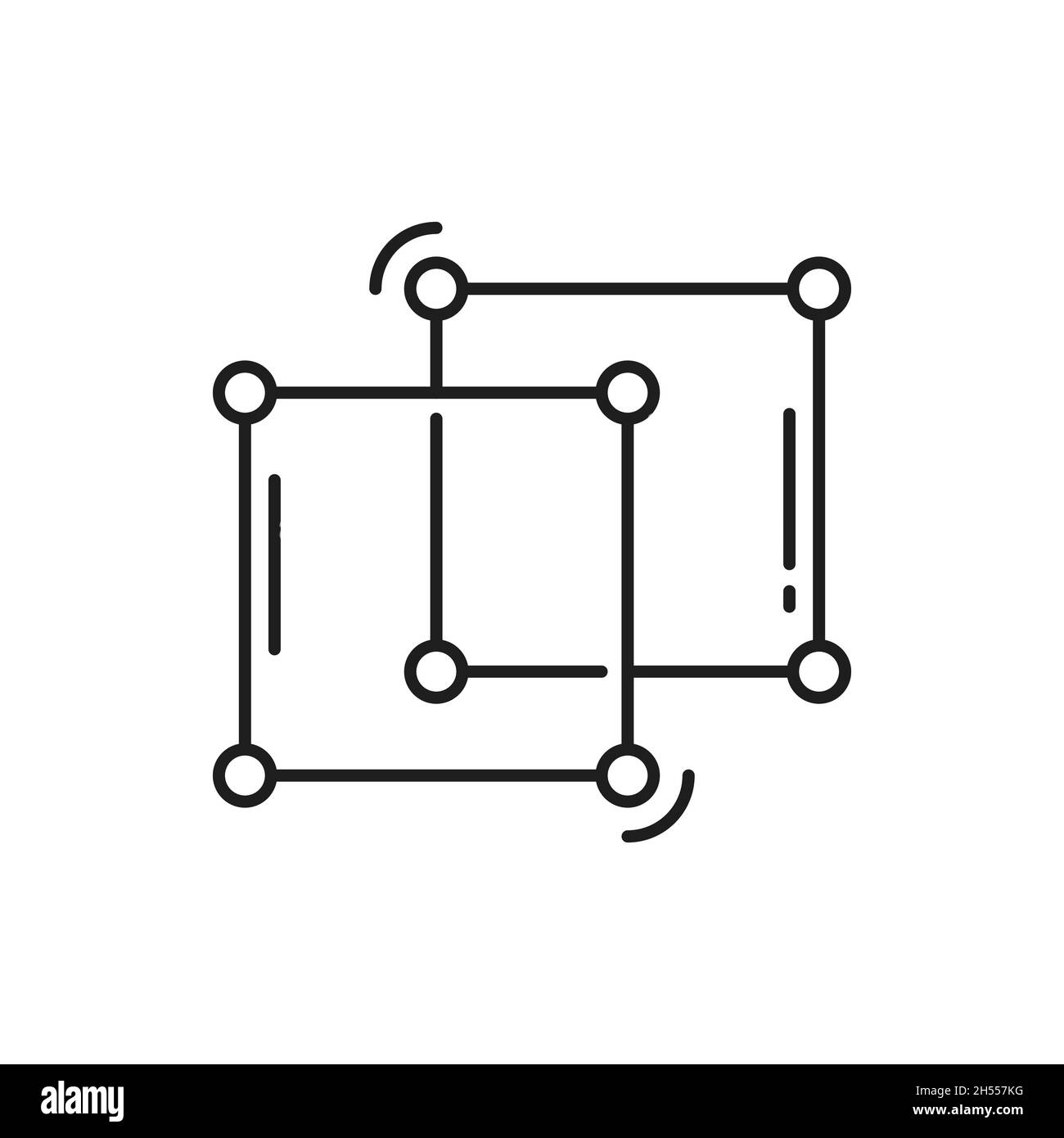 Molecular structure solid icon Cut Out Stock Images & Pictures - Alamy