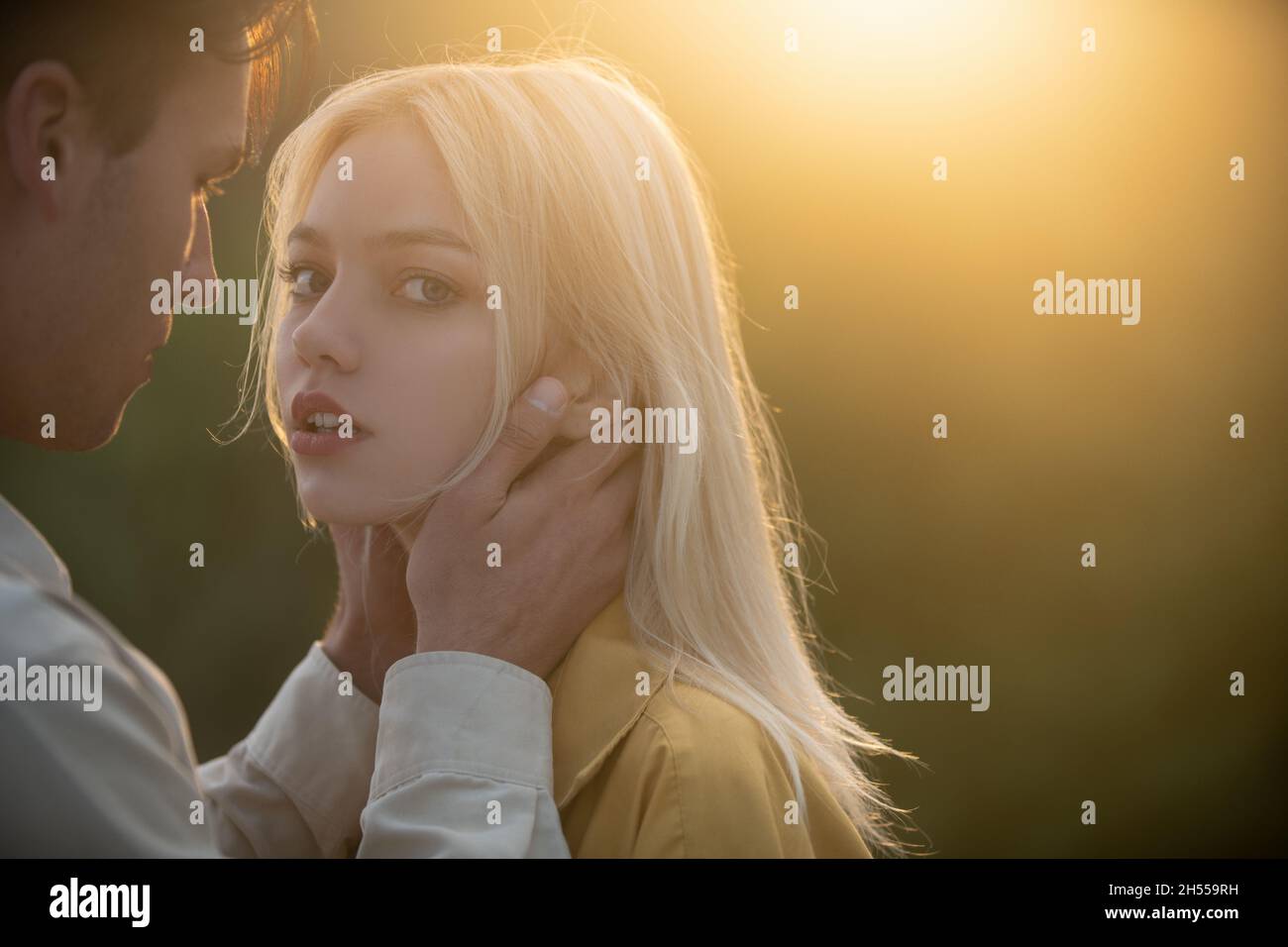 Young couple in love hug each other. Love story Stock Photo - Alamy