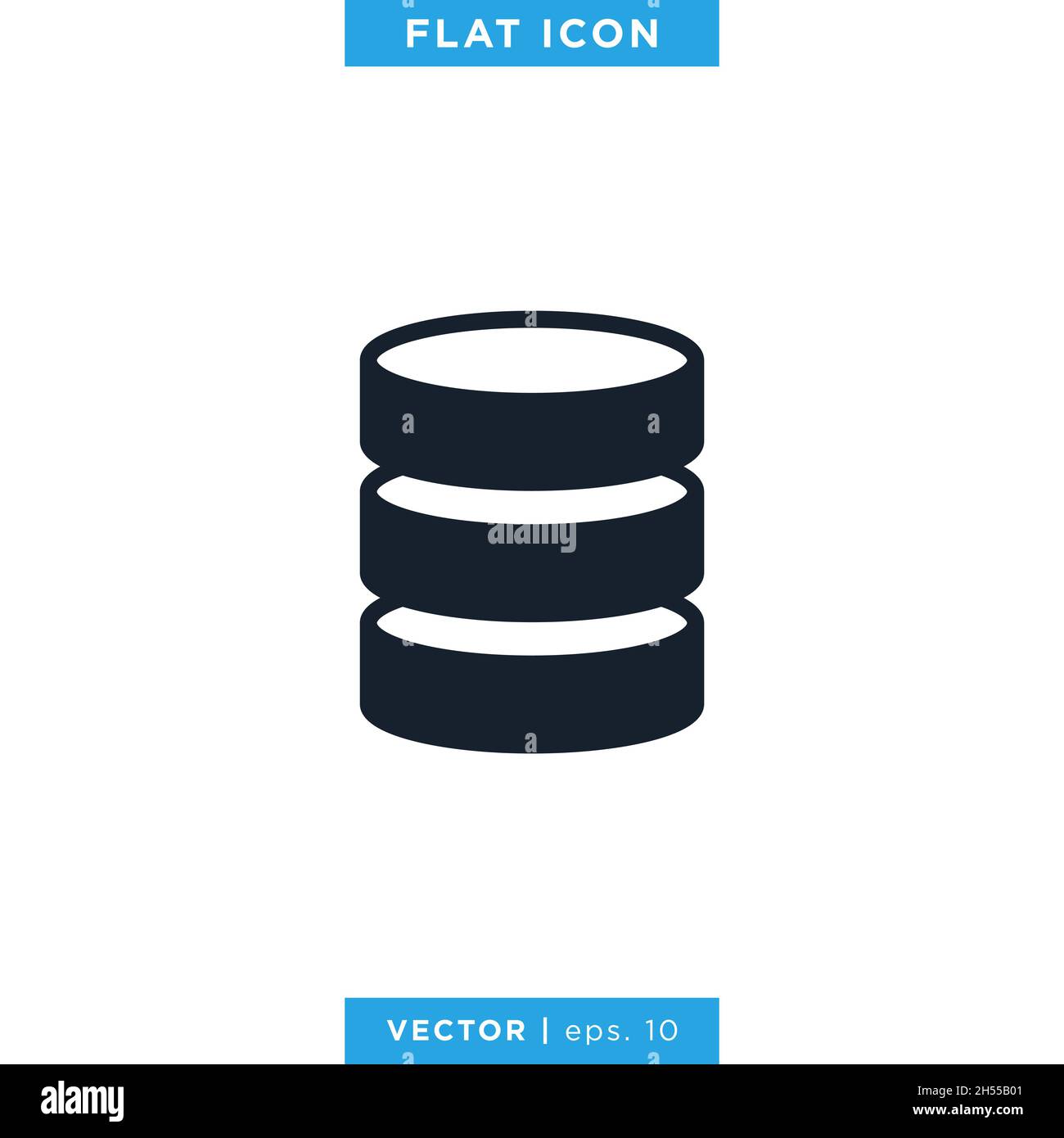 Database icon vector stock illustration design template Stock Vector ...