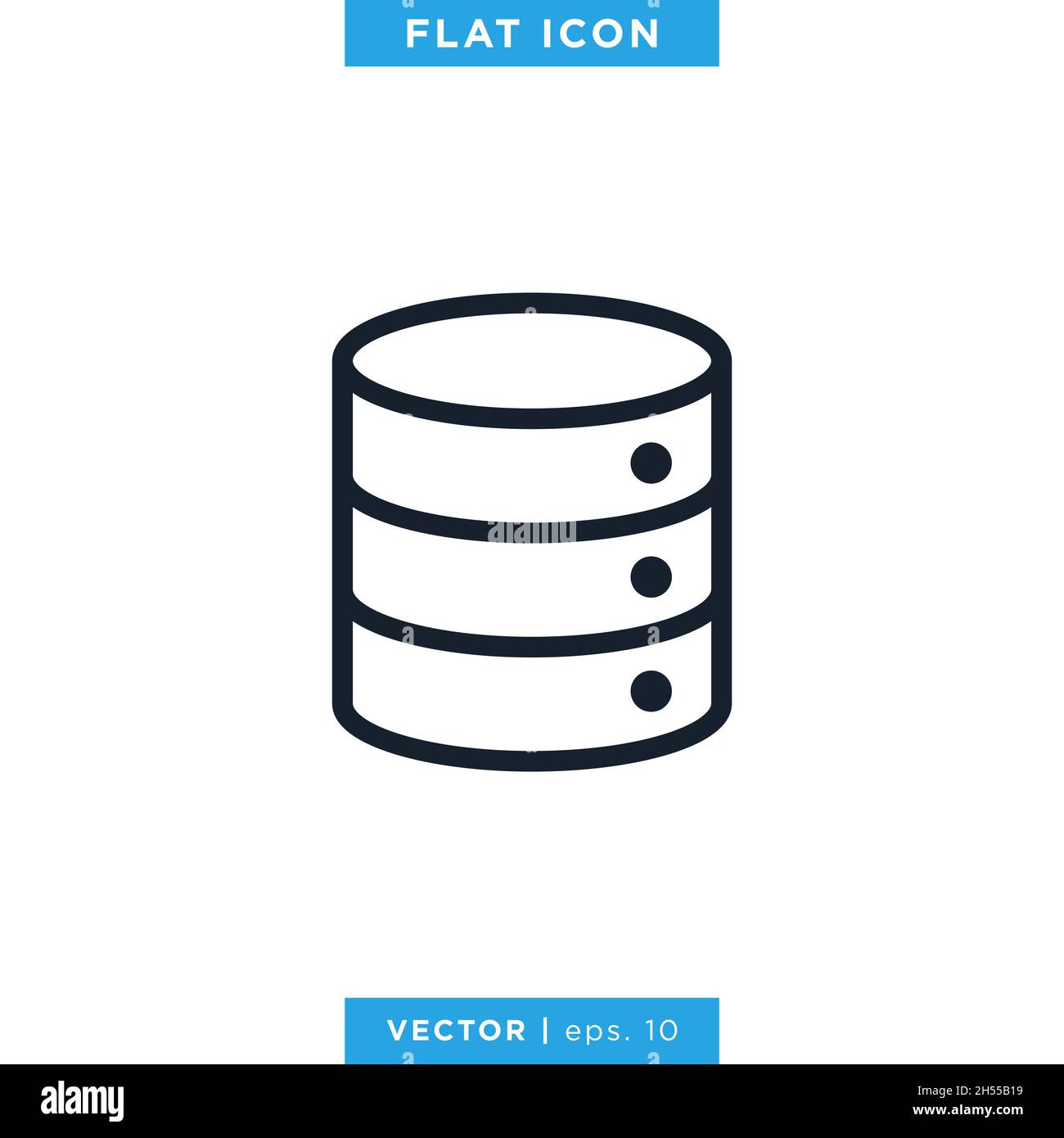 Database icon vector stock illustration design template Stock Vector ...