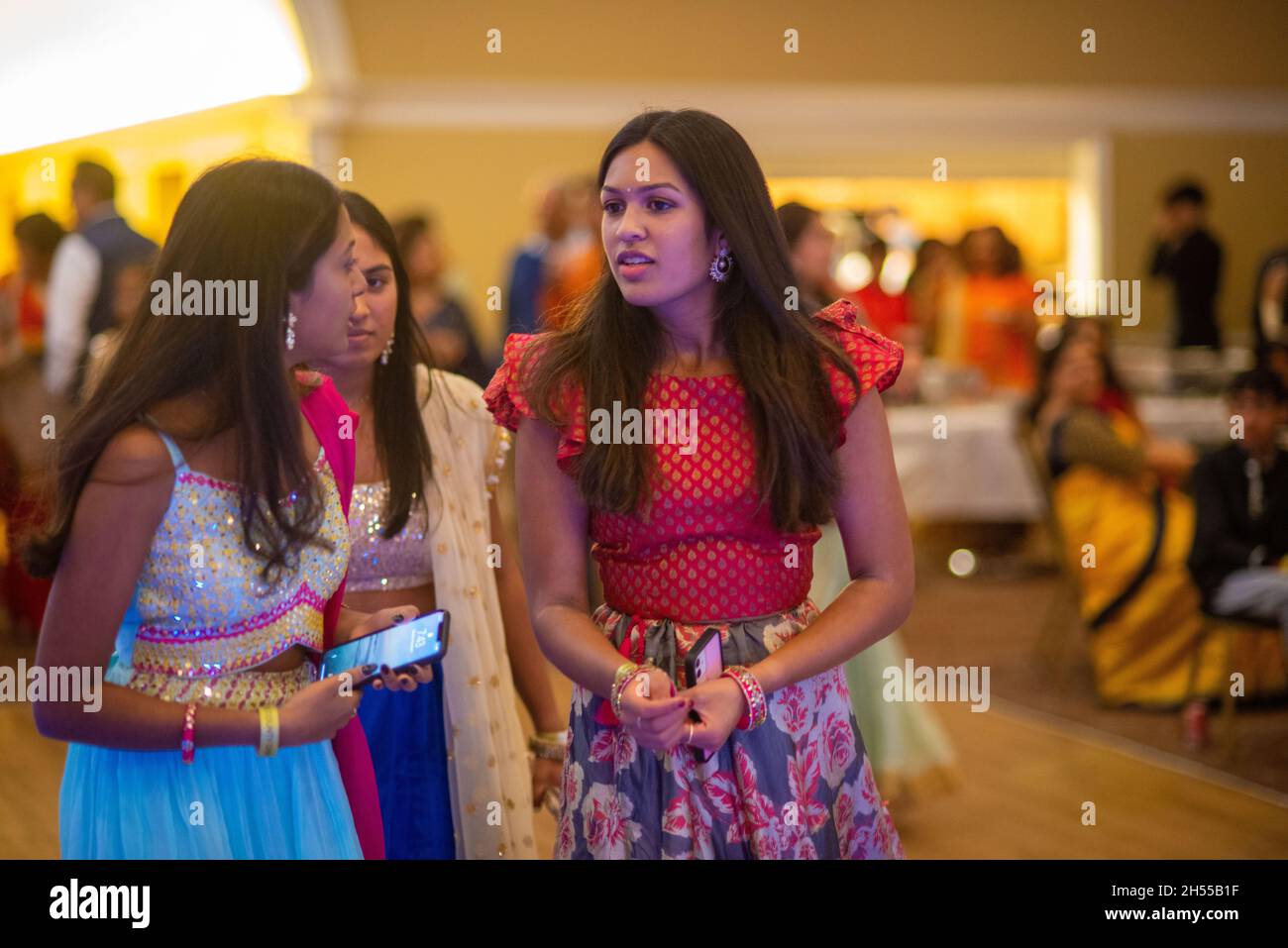 Jamison, United States. 06th Nov, 2021. A group of girls walk on the