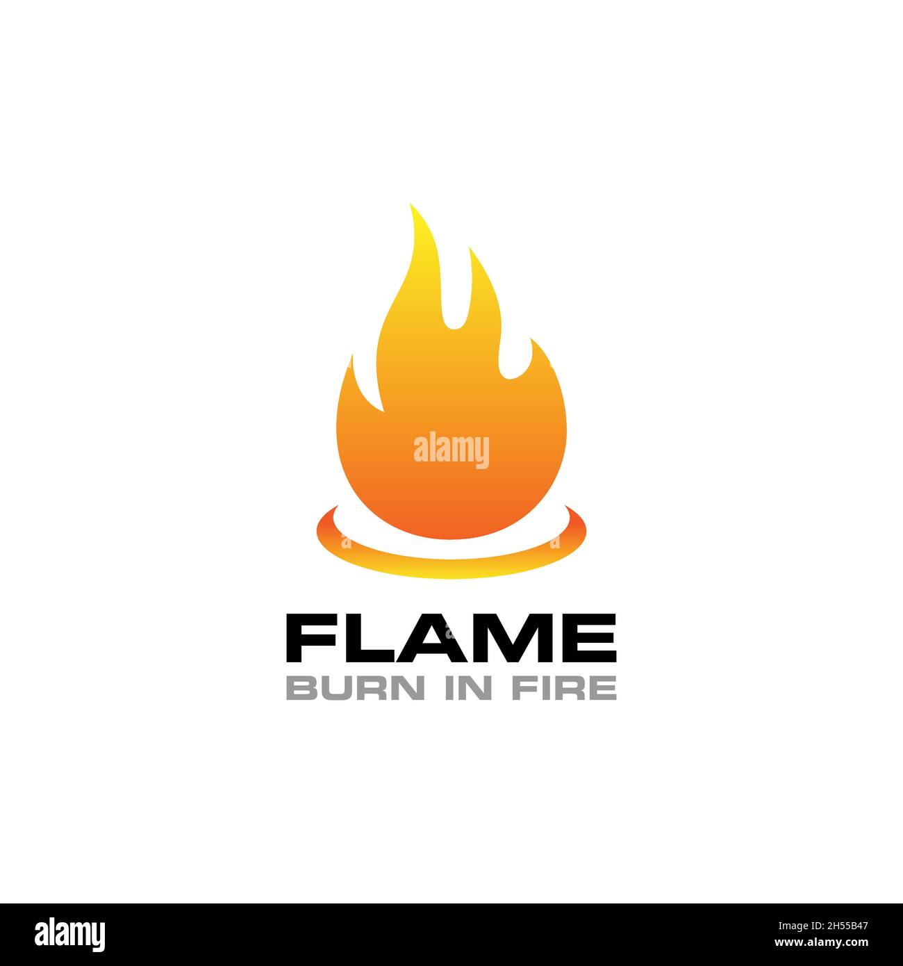 Flame, fire logo vector stock illustration design template. Vector eps 10. Stock Vector