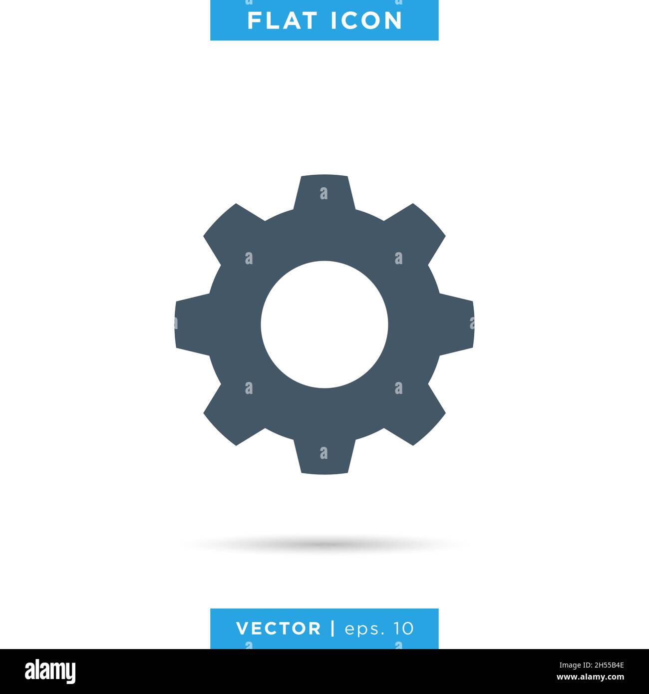 Gear icon vector stock illustration design template. Stock Vector