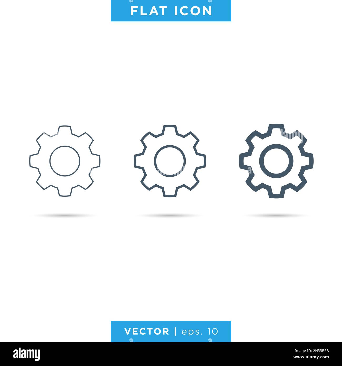 Gear icon vector stock illustration design template. Stock Vector