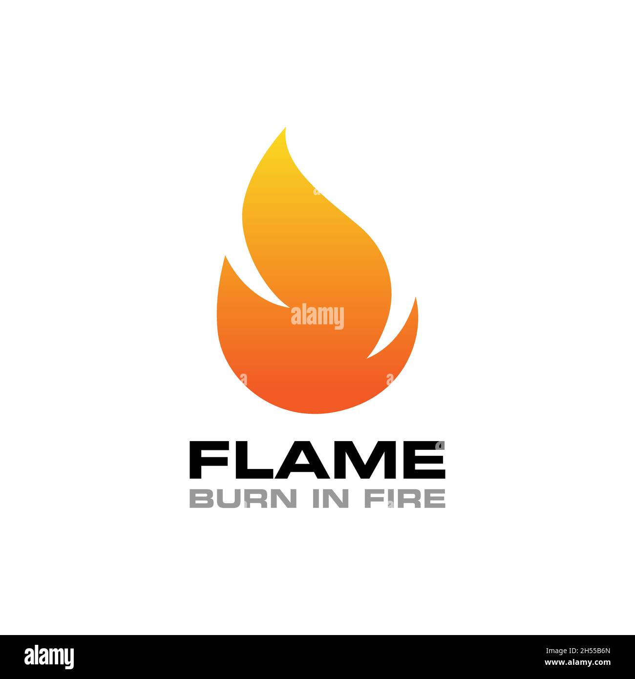 Flame, fire logo vector stock illustration design template. Vector eps 10. Stock Vector