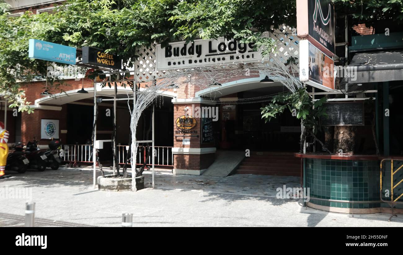 BUDDY LODGE HOTEL Khaosan Road or Khao San Road Phra Nakhon District Bangkok Thailand Stock