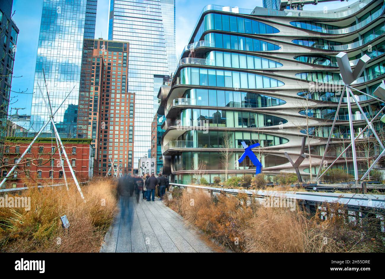 The high line new york city linear park central railroad hi-res stock ...