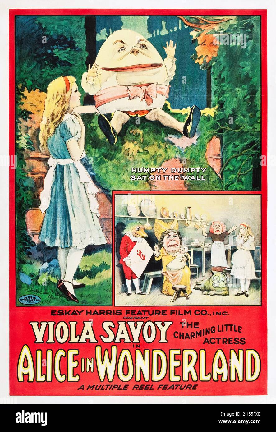 Alice in Wonderland (Eskay Harris, 1915). One Sheet antique / old movie / film poster. Stock Photo