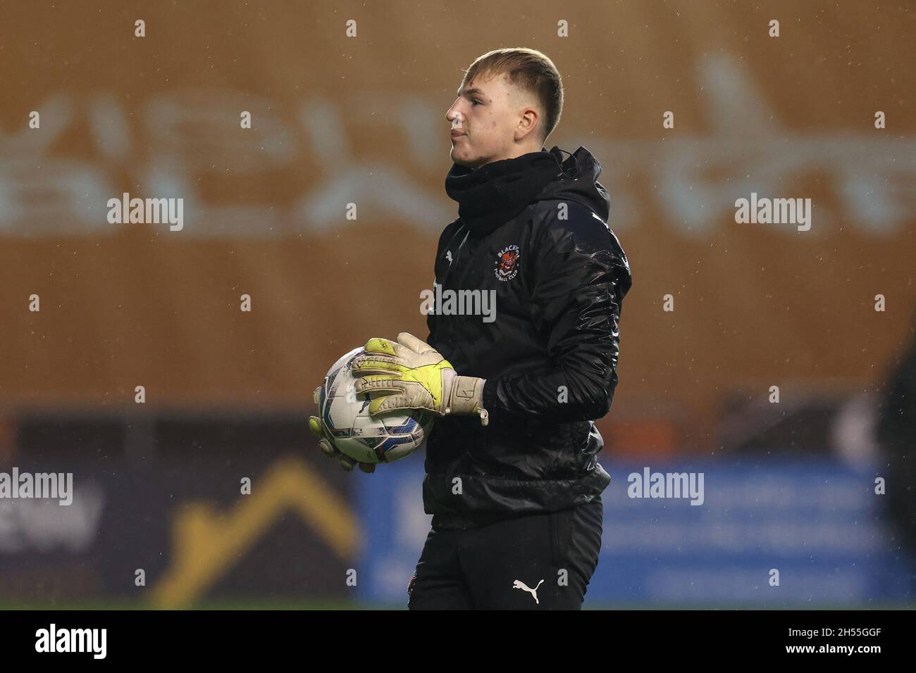 Charlie Monks goalkeeper of Blackpool FC development squad during the