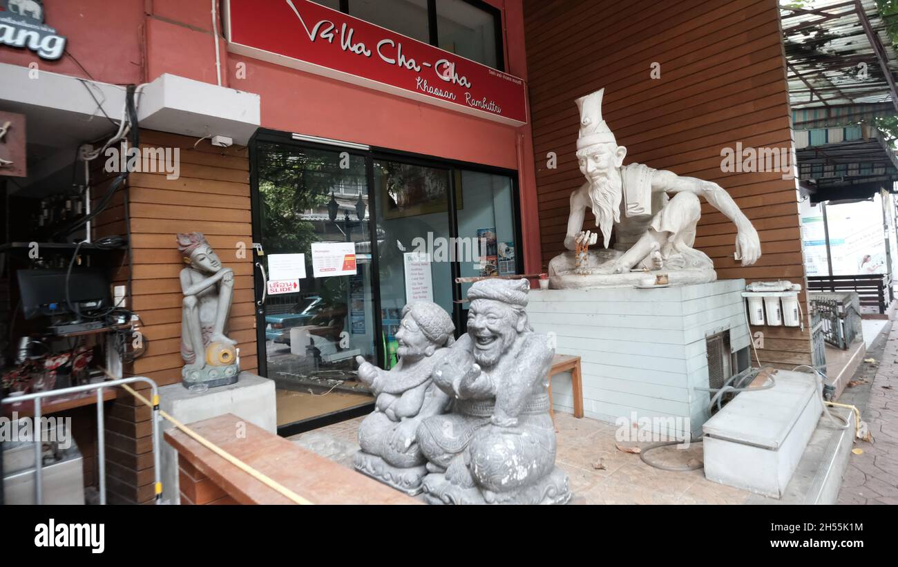 Villa Cha-cha Guest House Khaosan Road aka Khao San Road Area Tourist Attraction Bangkok Thailand Stock Photo