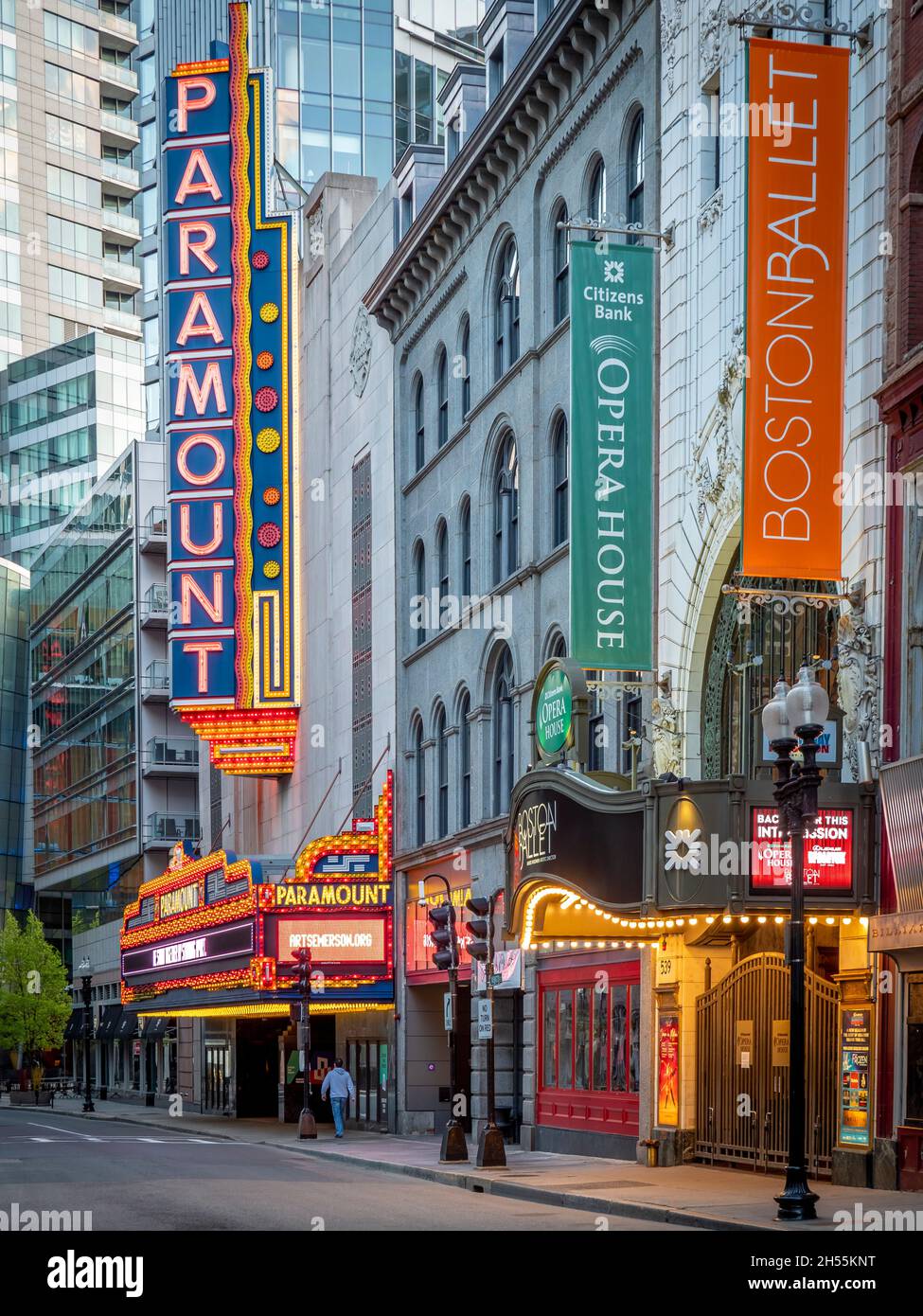 Boston Theater District in Massachusetts, USA Stock Photo Alamy