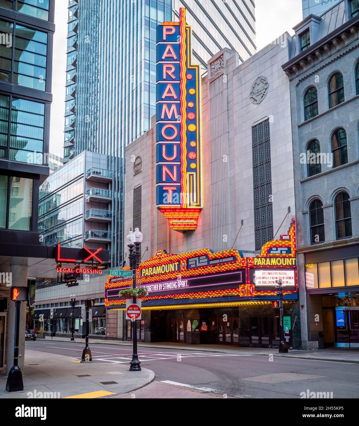 Boston Theater District in Massachusetts, USA Stock Photo Alamy