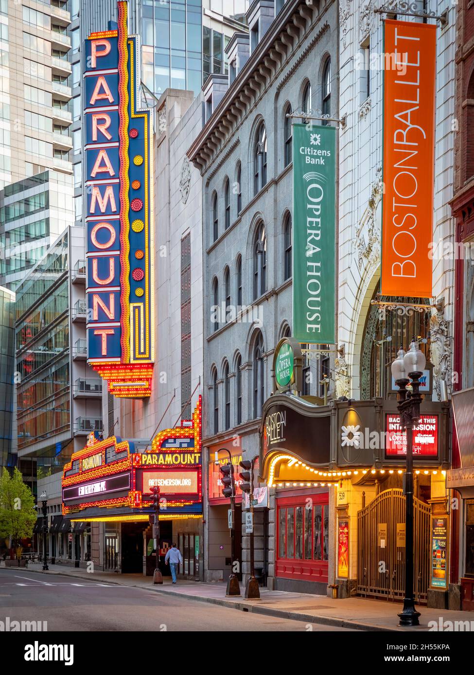 Boston Theater District in Massachusetts, USA Stock Photo Alamy