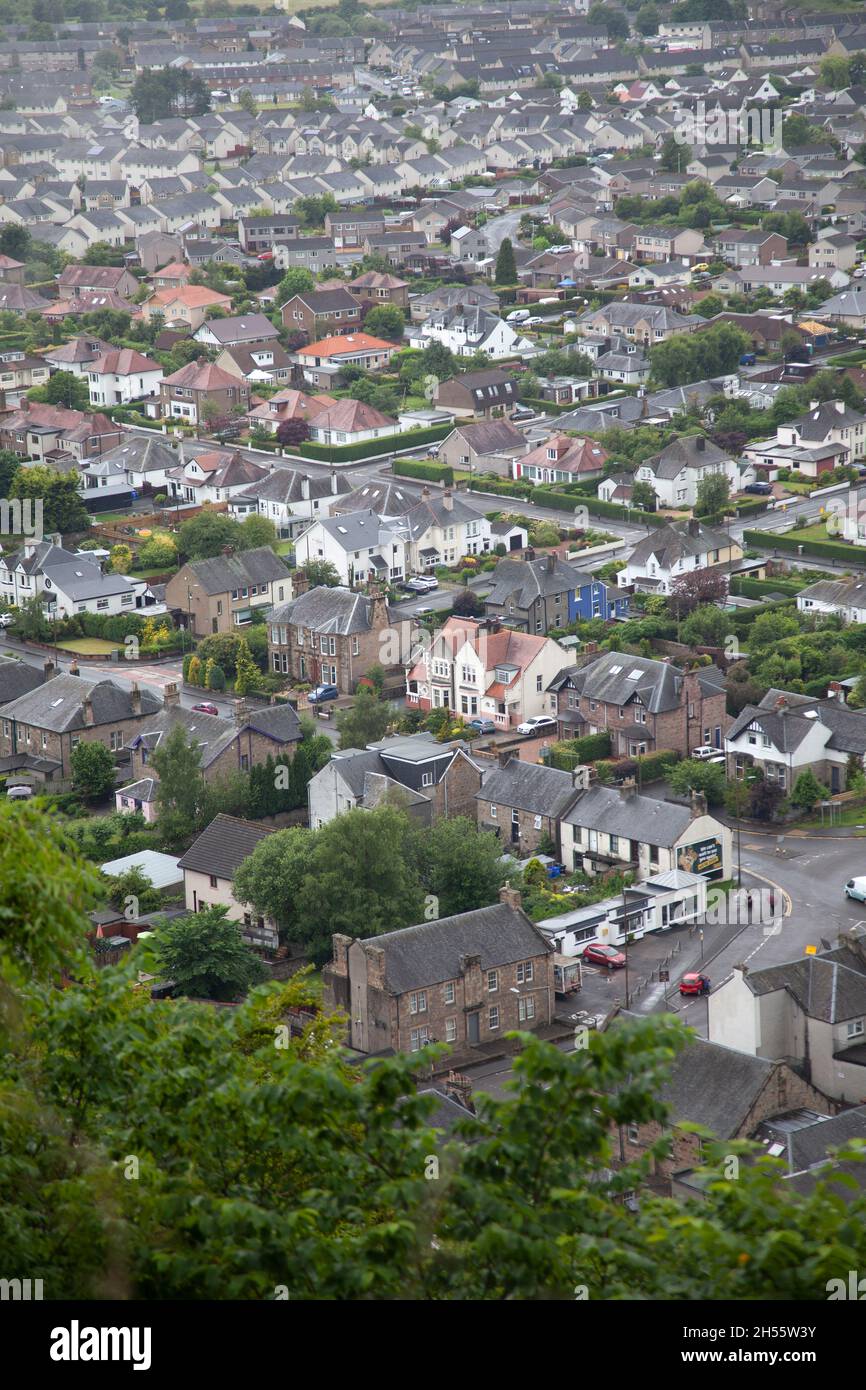 Views of Causewayhead Town From Abbey Craig in Scotland Stock Photo
