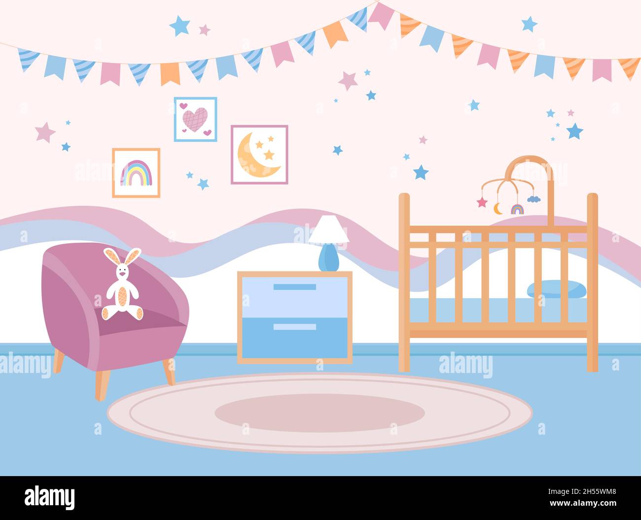 Empty crib Stock Vector Images - Alamy