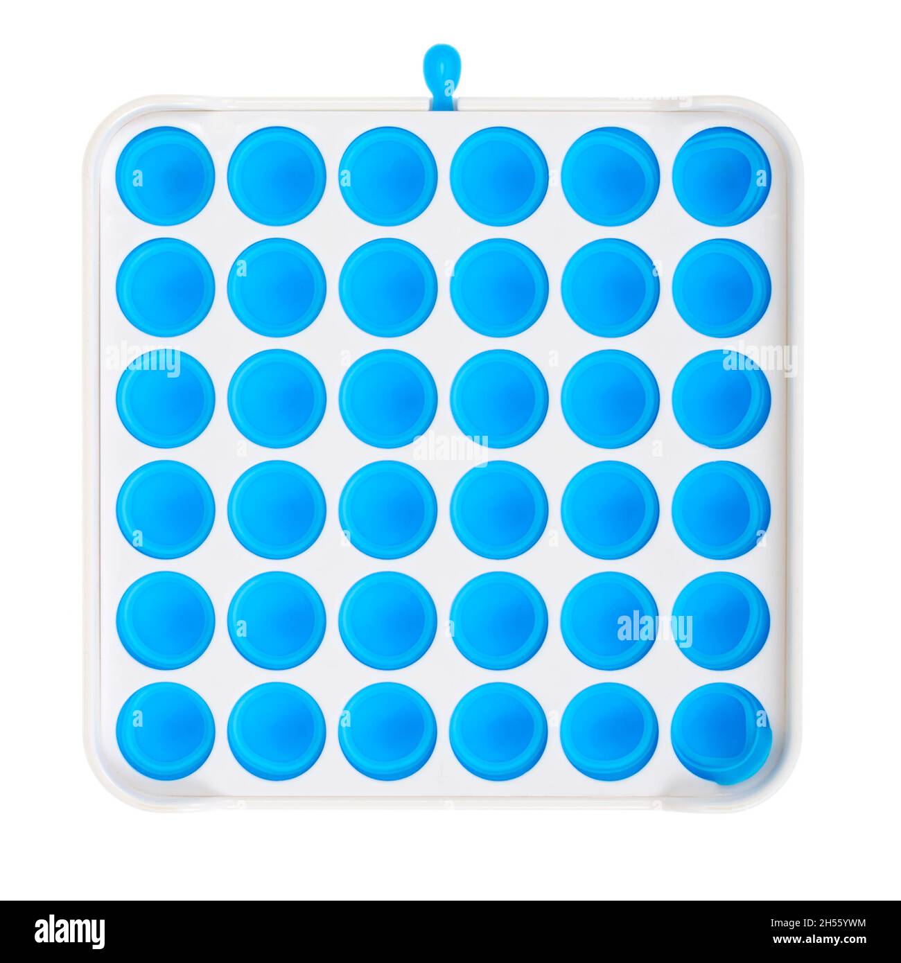 Blue square simple dimple, pop it. Fashionable and modern anti stress toy  for children and adults Stock Photo - Alamy