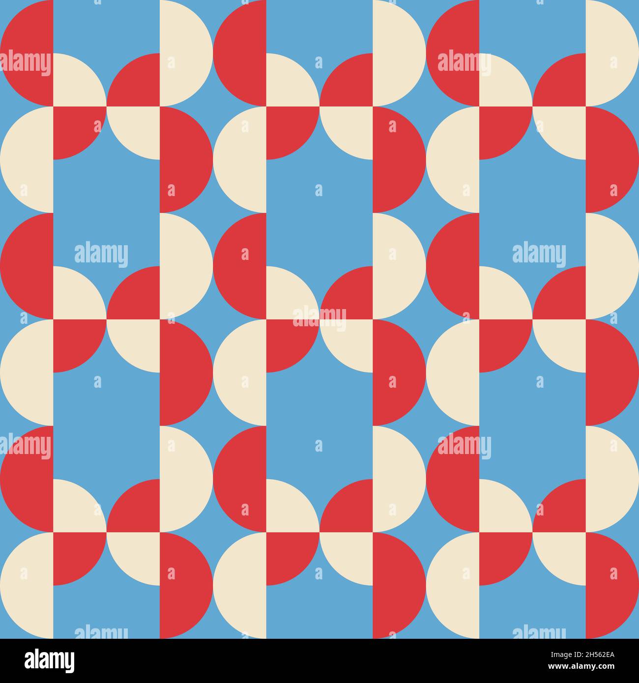 Simple and elegant geometric shapes will decorate any surface or thing and make it attractive. Rounded seamless pattern for prints, textile, web, adve Stock Vector