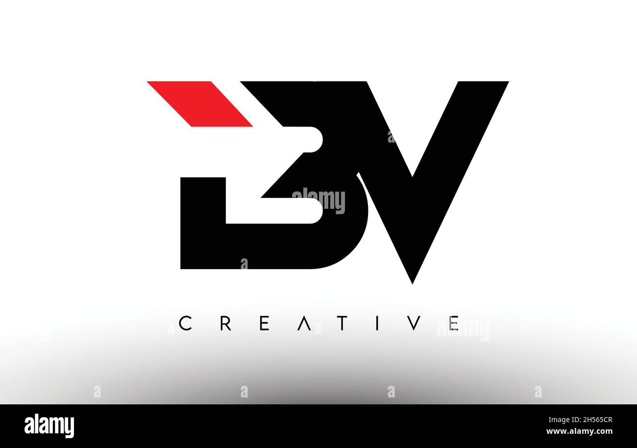 BV Creative Modern Letter Logo Design. BV Icon Letters Logo Vector ...