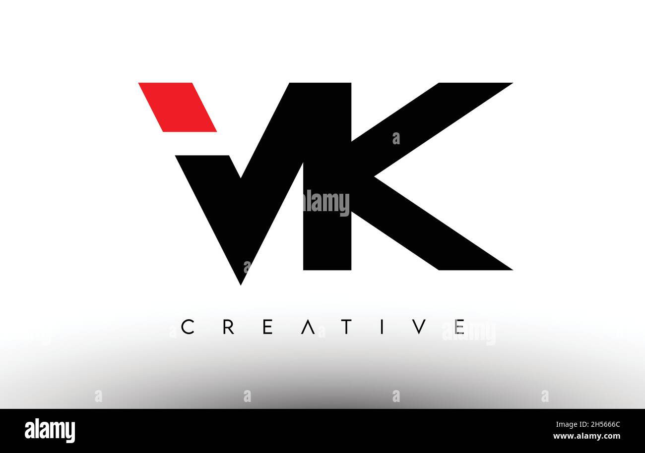 VK Creative Modern Letter Logo Design. VK Icon Letters Logo Vector ...