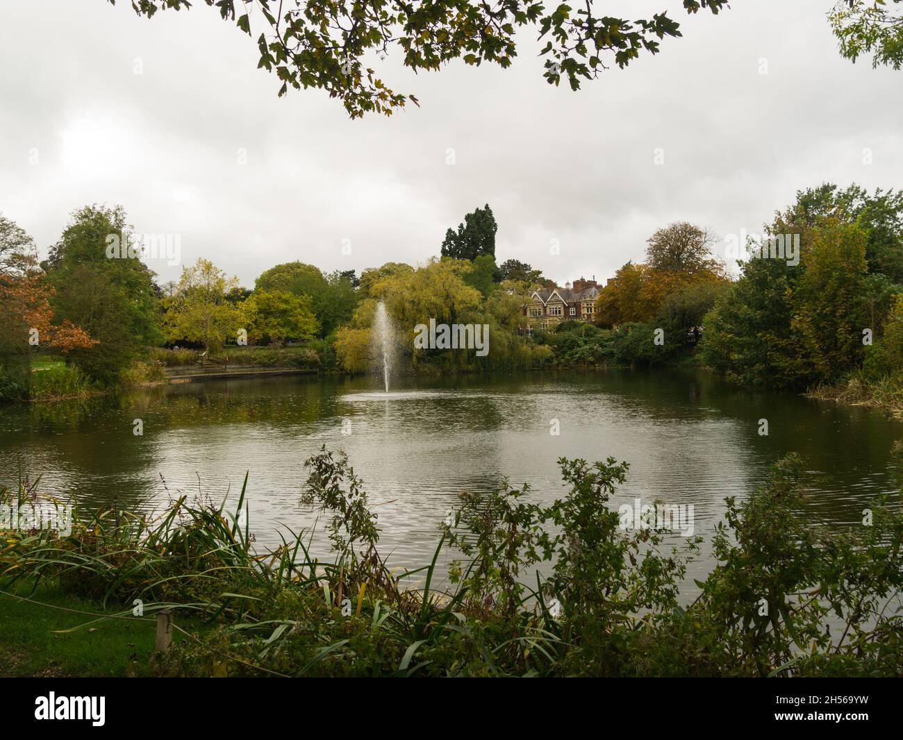 Lake in front of Manor House Bletchley Park once topsecret home of