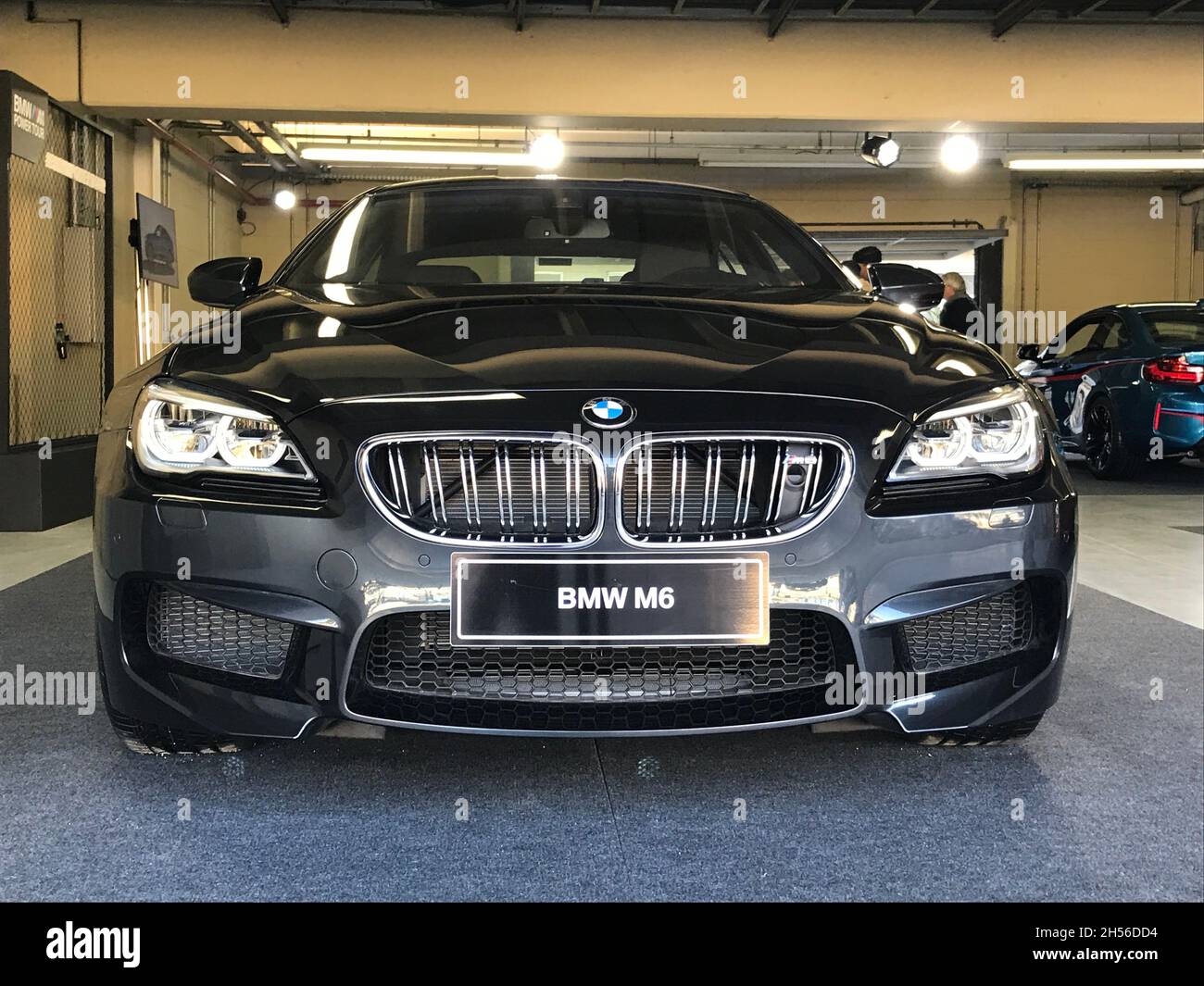 BMW M6 (F13) : front close-up, black, year 2017, 3rd generation. Produced  from 2012 to 2018, at Interlagos Autodrome - José Carlos Pace - São Paulo  Stock Photo - Alamy
