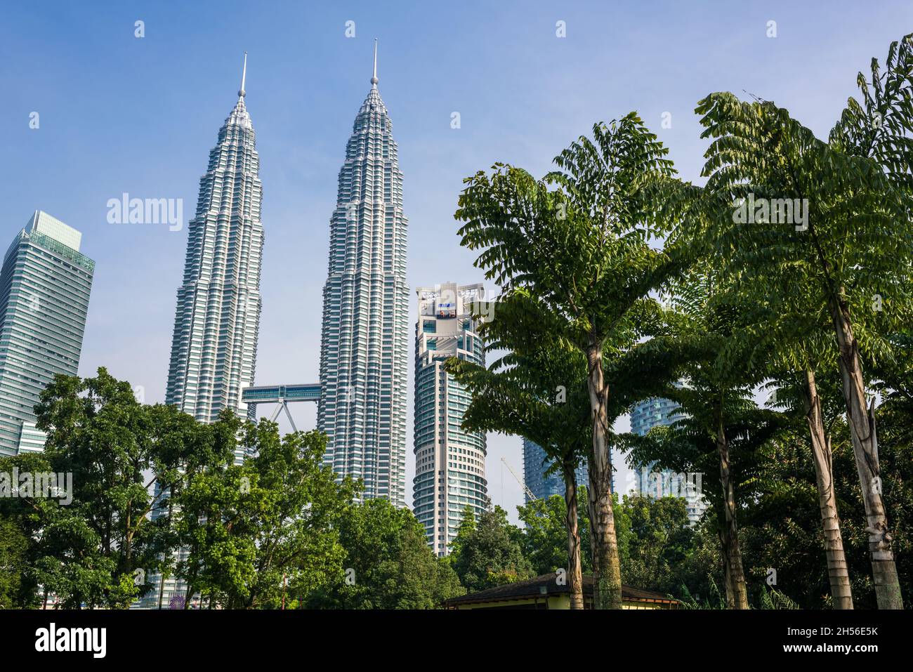 Kuala Lumpur, Malaysia, 10 Aug 2015: Popular tourist destination Petronas Twin Towers. Stock Photo