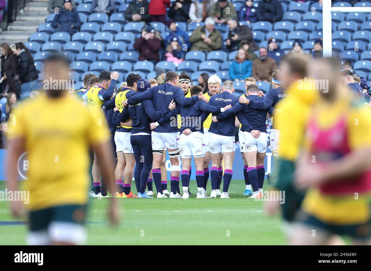 Scotland Rugby Huddle Wallabies 2021 Rugby High Resolution Stock Photography and Images - Alamy