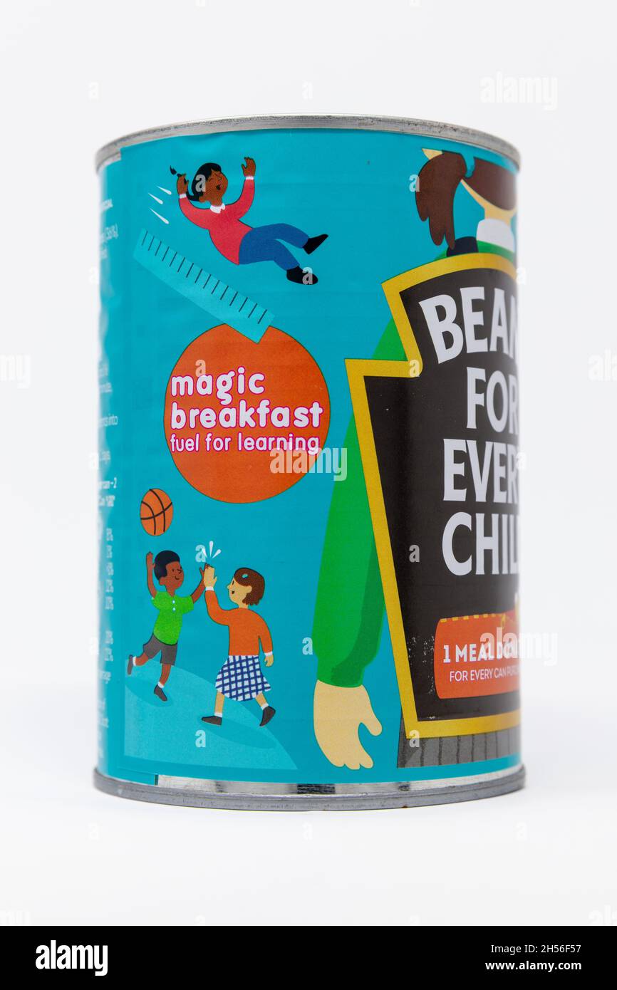 Heinz Baked Beans ‘Beanz for Every Child’ Limited Edition Stock Photo
