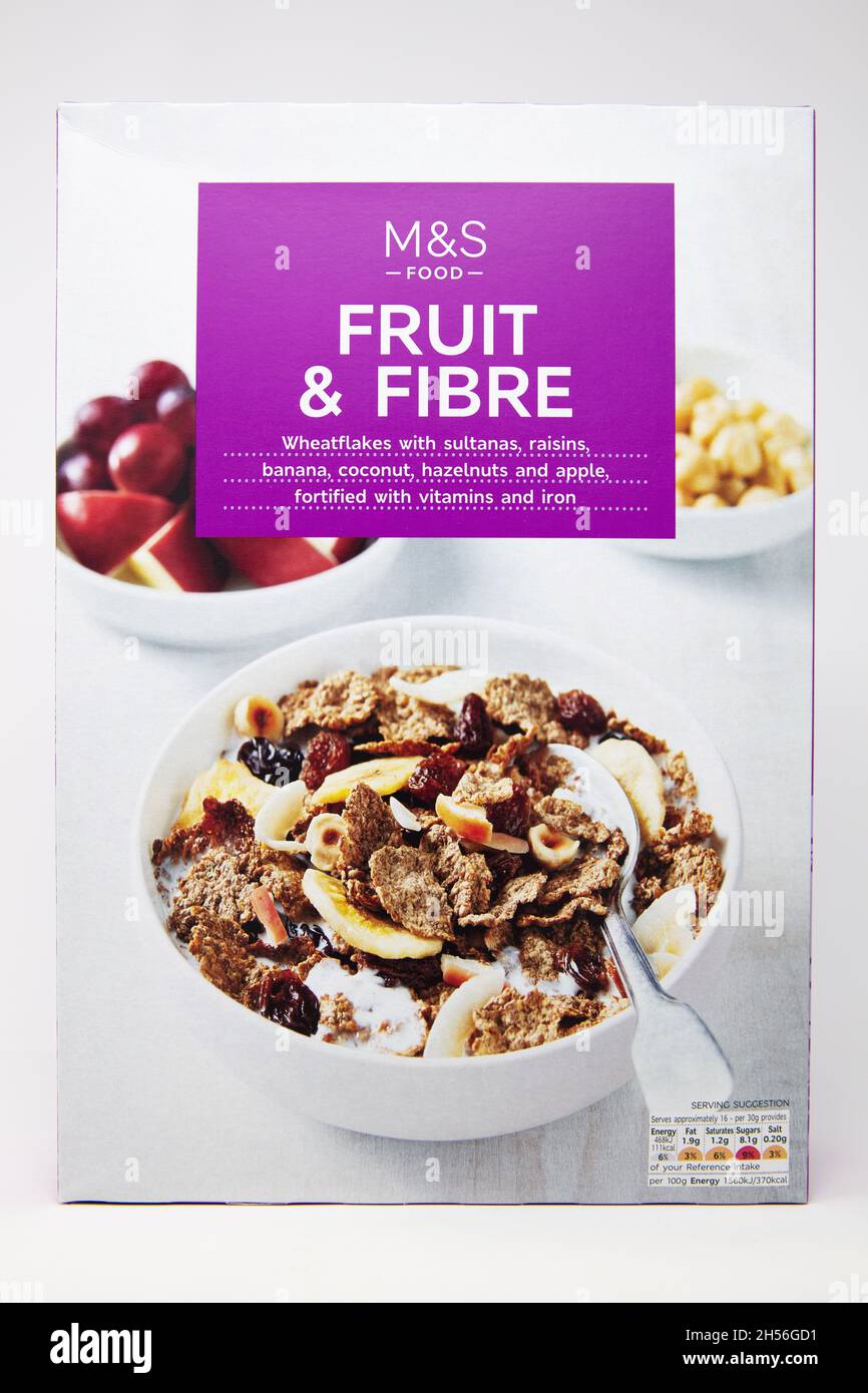 Marks and Spencer Fruit And Fibre Flakes Stock Photo Alamy