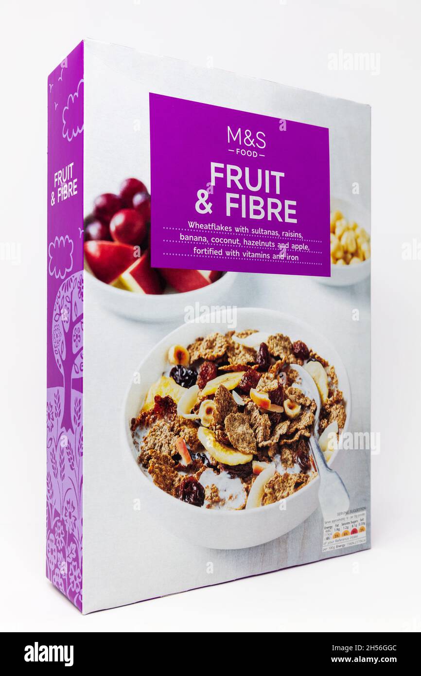Marks and Spencer Fruit And Fibre Flakes Stock Photo Alamy