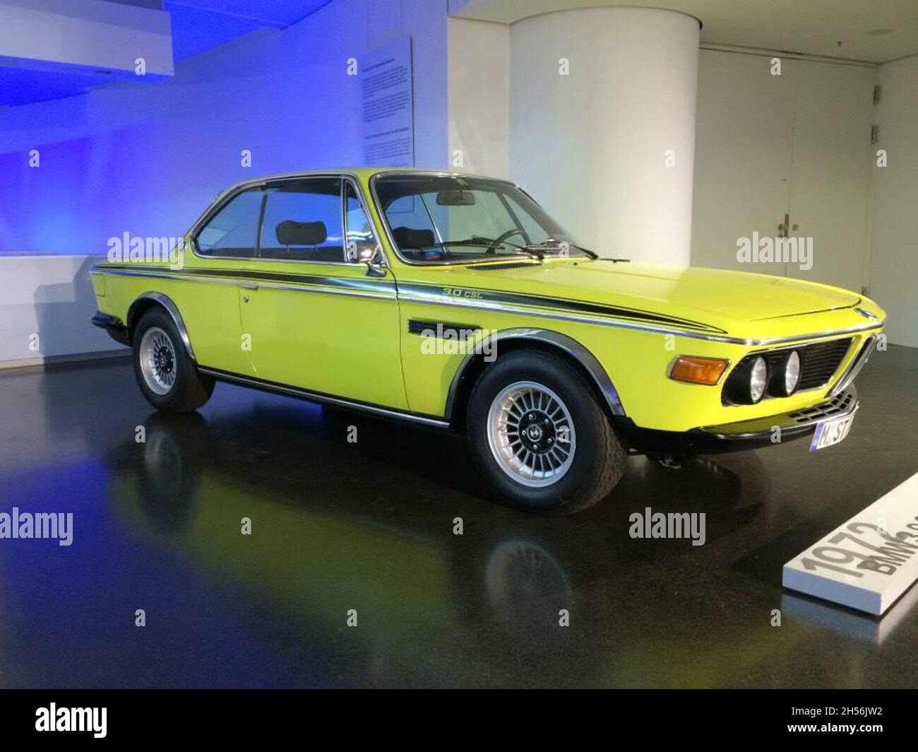 BMW 3.0 csl (E9), yellow color, year 1972. Produced from 1968-1975. BMW ...